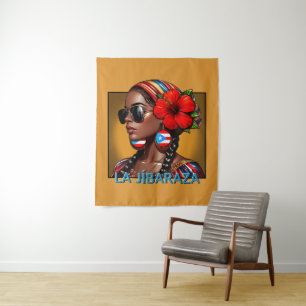 La Jíbaraza 4 – Puerto Rican Jíbara Art • Boricua Tapestry