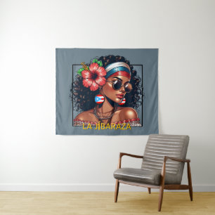 La Jíbaraza 6 – Puerto Rican Jíbara Art • Boricua Tapestry