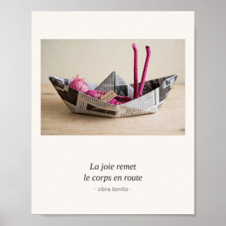 La joie remet le corps en route — Série Papier Poster