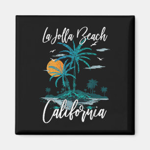 La Jolla Beach California Palm Tree Summer Family  Magnet