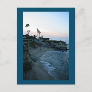 La Jolla Beach Sunset Custom California Postcard