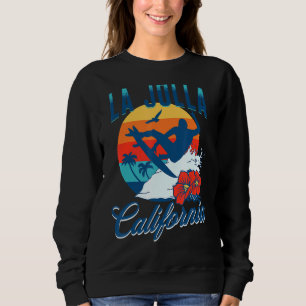 La Jolla California Beach Surf Summer Vacation Vin Sweatshirt