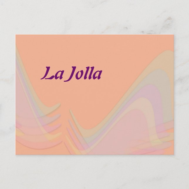 La Jolla California Pastel Wings Postcard (Front)