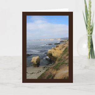 La Jolla Cove Beach Seabirds Custom Greeting Card