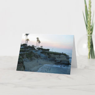 La Jolla Cove Beach Sunset Custom Greeting Cards