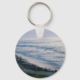 La Jolla Cove Beach Sunset Custom Keychains