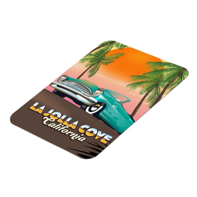 La Jolla Cove California travel poster Magnet (Left Side)