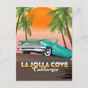 La Jolla Cove California travel poster Postcard