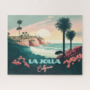 La Jolla Cove San Diego California Retro Jigsaw Puzzle