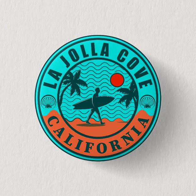 La Jolla Cove San Diego California Souvenirs  3 Cm Round Badge (Front)