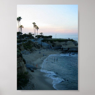 La Jolla Cove Sunset Custom Poster Art Print