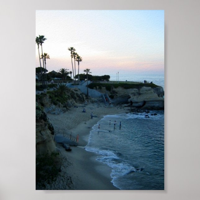 La Jolla Cove Sunset Custom Poster Art Print (Front)