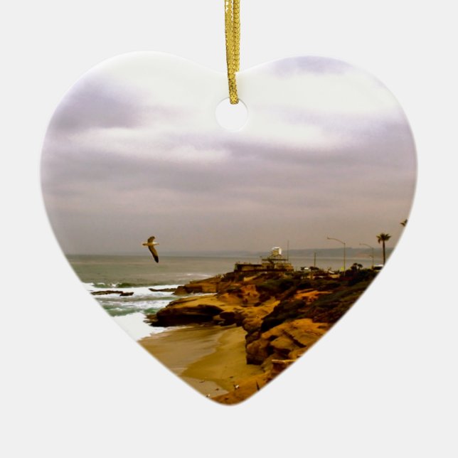 La Jolla Life Ceramic Tree Decoration (Front)