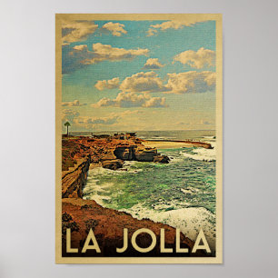 La Jolla Poster - California Vintage Travel Print