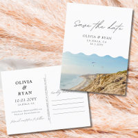 La Jolla Save the Date Postcard Torrey Pines
