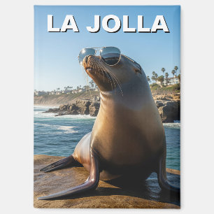 La Jolla Sea Lion California Travel Magnet