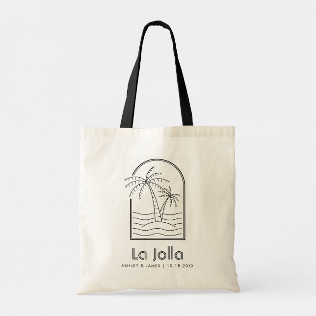 La Jolla Wedding Welcome Destination Wedding Tote Bag (Back)