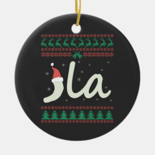 La Kamala Harris Ugly Christmas Sweater Election Ceramic Tree Decoration