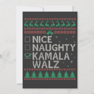 La Kamala Harris Ugly Christmas Sweater Election Invitation