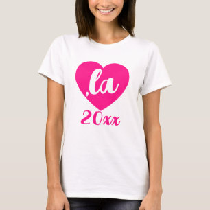 ,la KAMALA heart hot pink script text Custom year T-Shirt