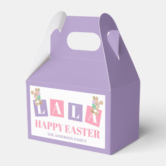 La La Easter Bunny Favor Boxes (Front Side)