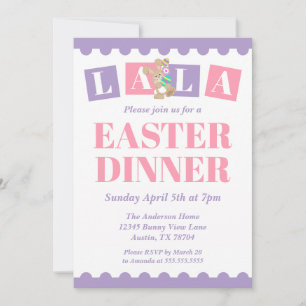 La La Easter Dinner Invitation