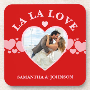 La La Love Valentine’s Day Couple Photo Coaster