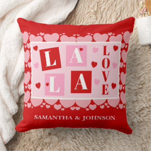 La La Love Valentine’s Day Personalized Cushion