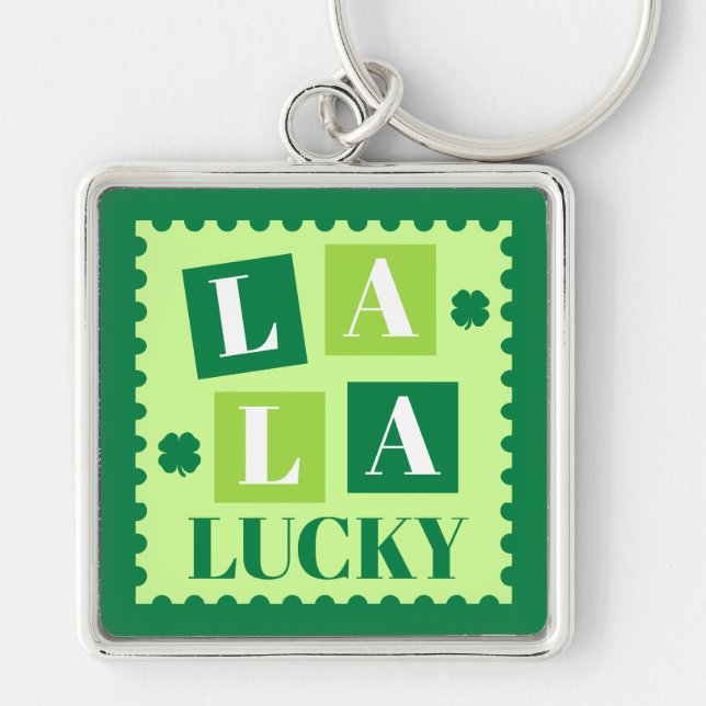La La Lucky St. Patrick’s Day  Key Ring (Front)