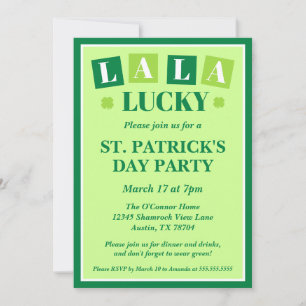 La La Lucky St. Patrick’s Day Party Invitation