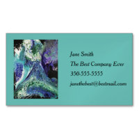 La Laguna #1 painting in blue, teal Business Card