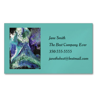 La Laguna #1 painting in blue, teal Business Card