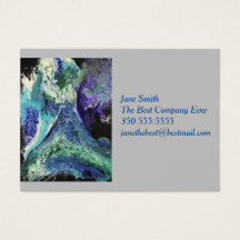 La Laguna #1 painting in blue, teal  Business Card
