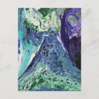 La Laguna #1 painting in blue, teal, white