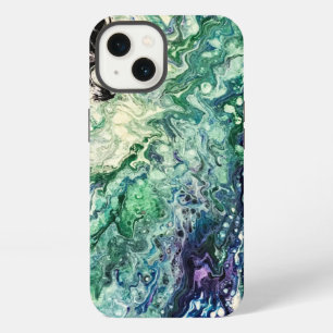 La Laguna painting blue teal white black iPhone 13 Case