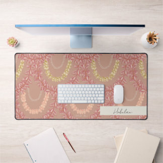 Lā Lei - Plumeria, Personalised Desk Mat