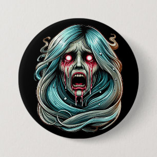 La Llorona weeping ghost Spirit Mexican Folklore  7.5 Cm Round Badge
