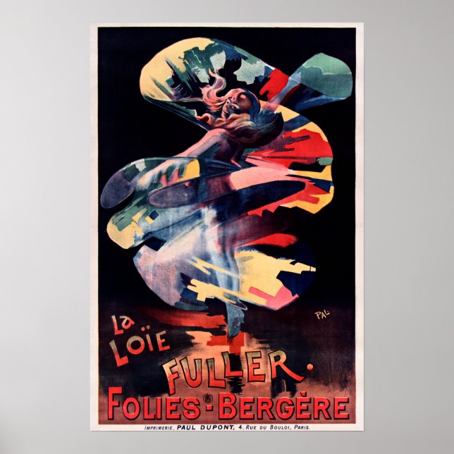 LA LOIE FULLER Folies Bergere Paris Theatre Dance Poster (Front)