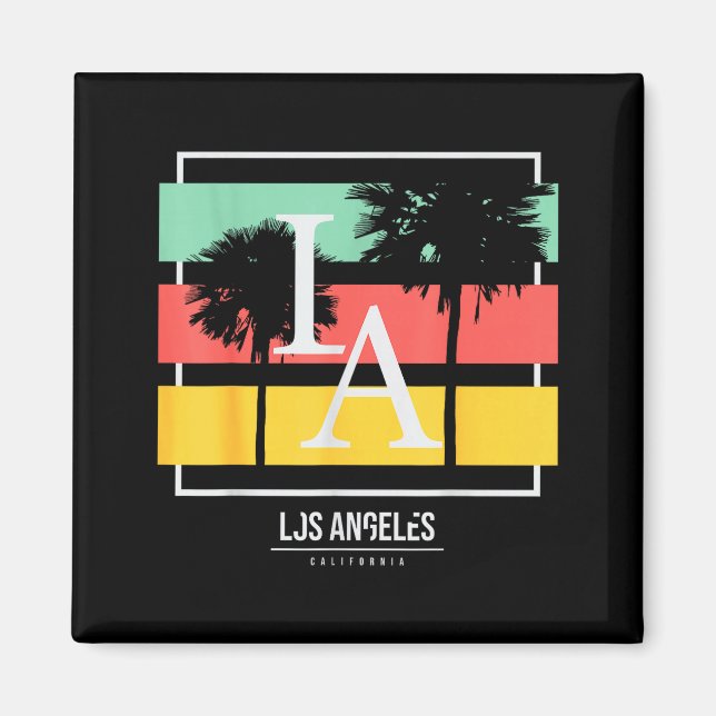 La Los Angeles California  Magnet (Front)