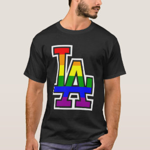 La Los Angeles Rainbow Flag Pride Lbgqt Support T-Shirt