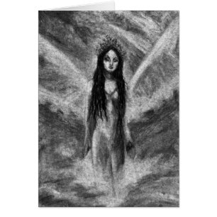 La Luna Dark Angel Fairy Goth Woman Original Art
