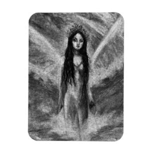 La Luna Dark Angel Fairy Woman Goth Fantasy Art Magnet