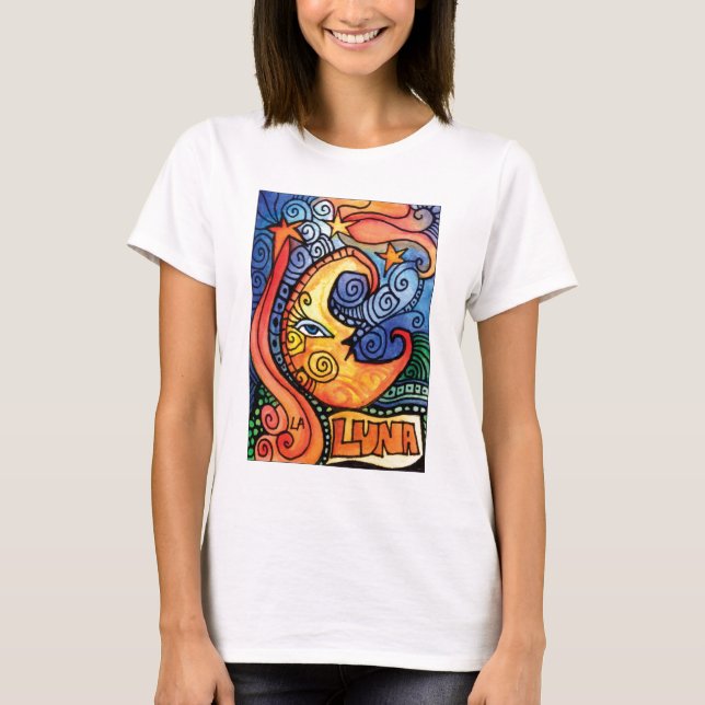 La Lune / The Moon Loteria Card Design T-Shirt (Front)