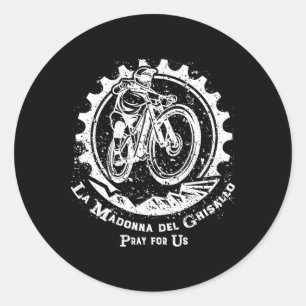 La Madonna Del Ghisallo Mountain Biking Patron Sai Classic Round Sticker