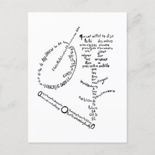 La Mandoline, l’œillet et le bambou, Apollinaire  Postcard