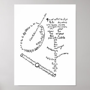 La Mandoline, l’œillet et le bambou, Apollinaire Poster
