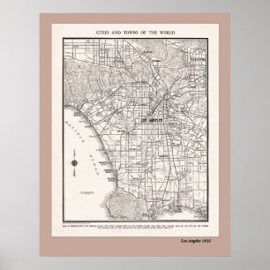 LA Map from 1925 Poster