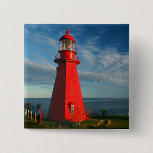 La Martre Lighthouse Matane On The Gaspe 15 Cm Square Badge