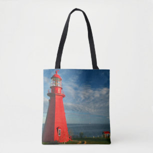 La Martre Lighthouse   Matane On The Gaspe Tote Bag