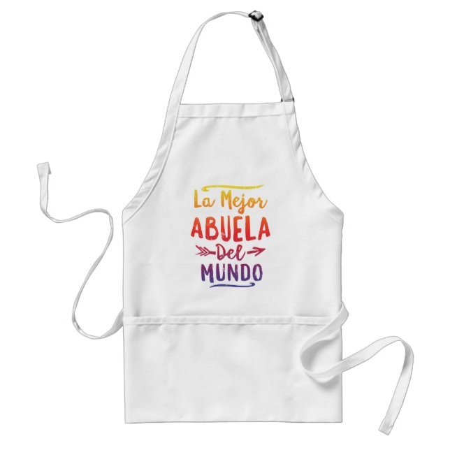 La Mejor Abuela Del Mundo Grandma Mothers Day Standard Apron (Front)